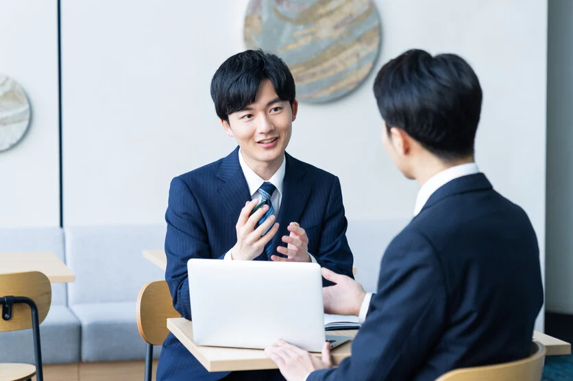 金融機関との打ち合わせの様子